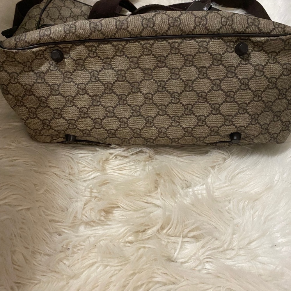 Gg Plus Monogram Interlocking G Briefcase Brown - image 3